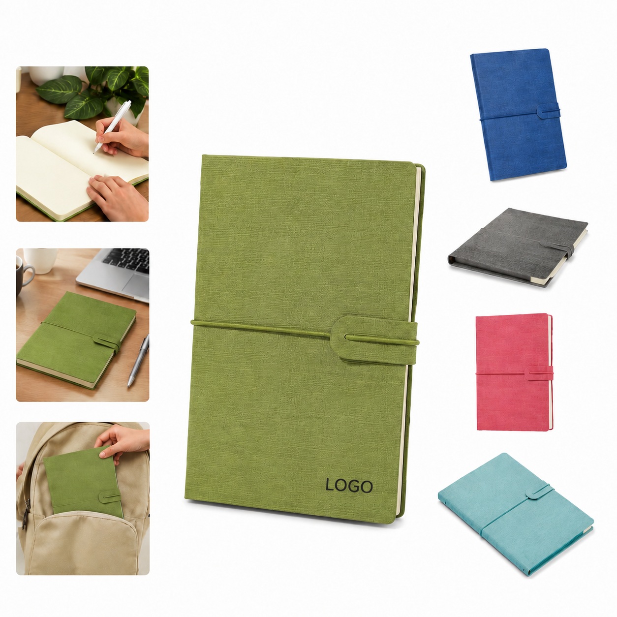 Executive Vegan Leather Meeting Organizer Notebook